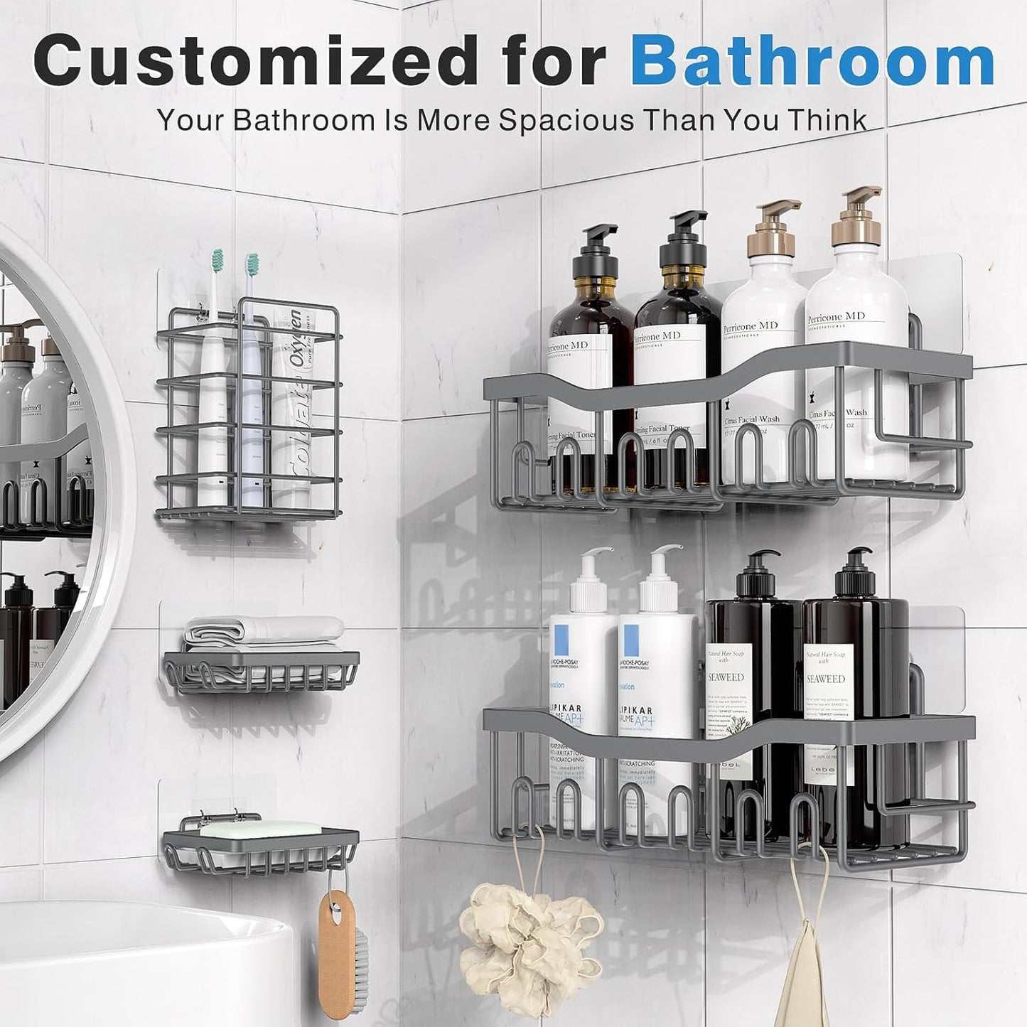 HOGHOW Shower Caddy 5 Pack
