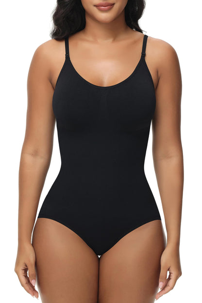 HOGHOW Bodysuit for Women Tummy Control Shapewear Body Shaper Seamless Spaghetti Strap Leotards