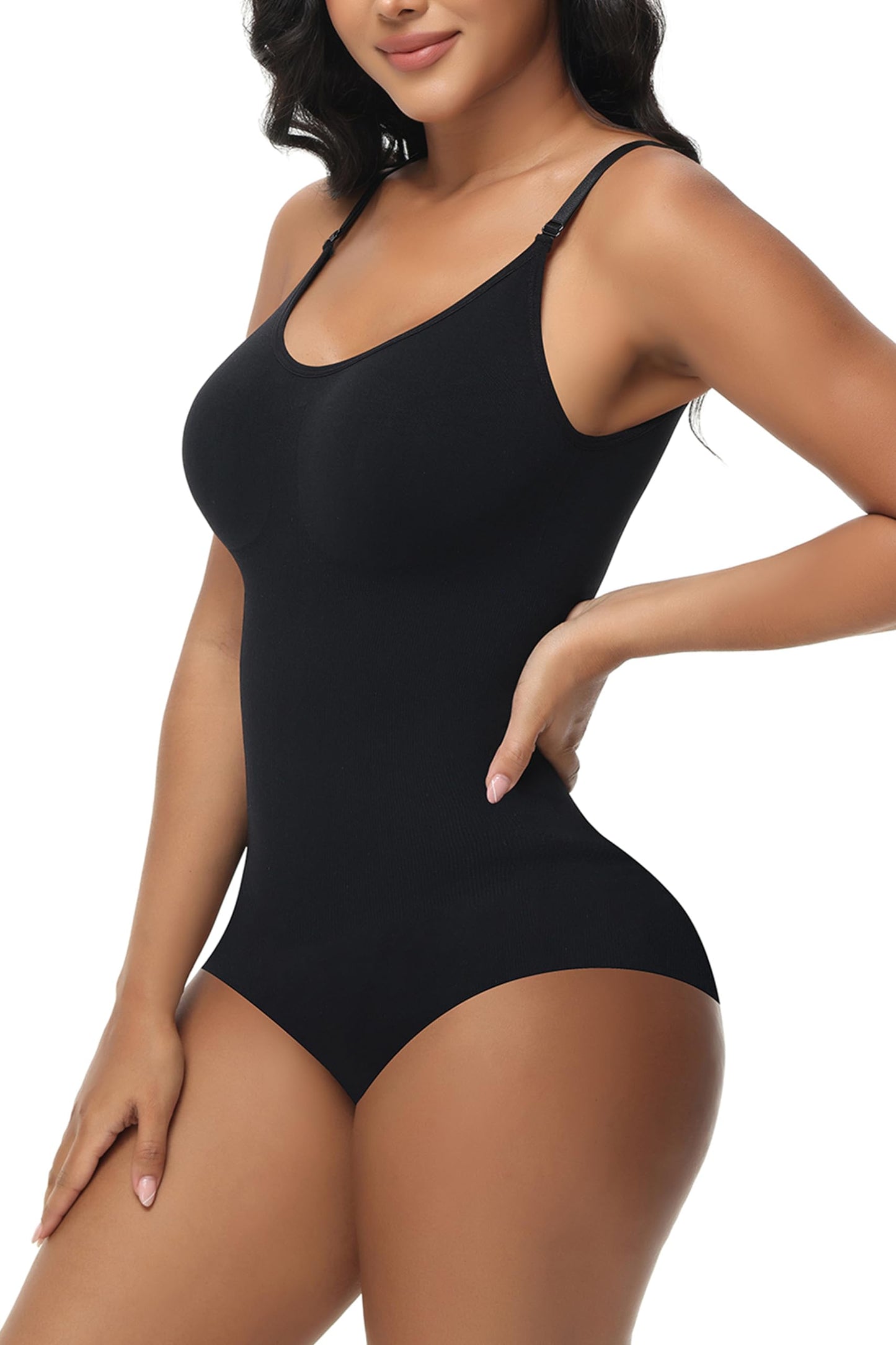 HOGHOW Bodysuit for Women Tummy Control Shapewear Body Shaper Seamless Spaghetti Strap Leotards