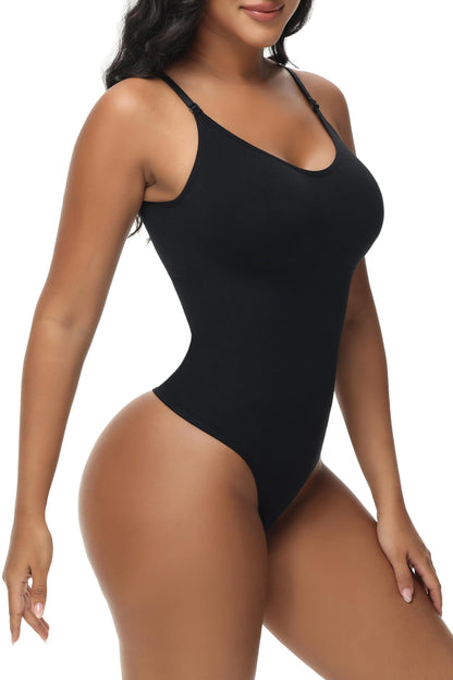 HOGHOW Bodysuit for Women Tummy Control Shapewear Body Shaper Seamless Spaghetti Strap Leotards