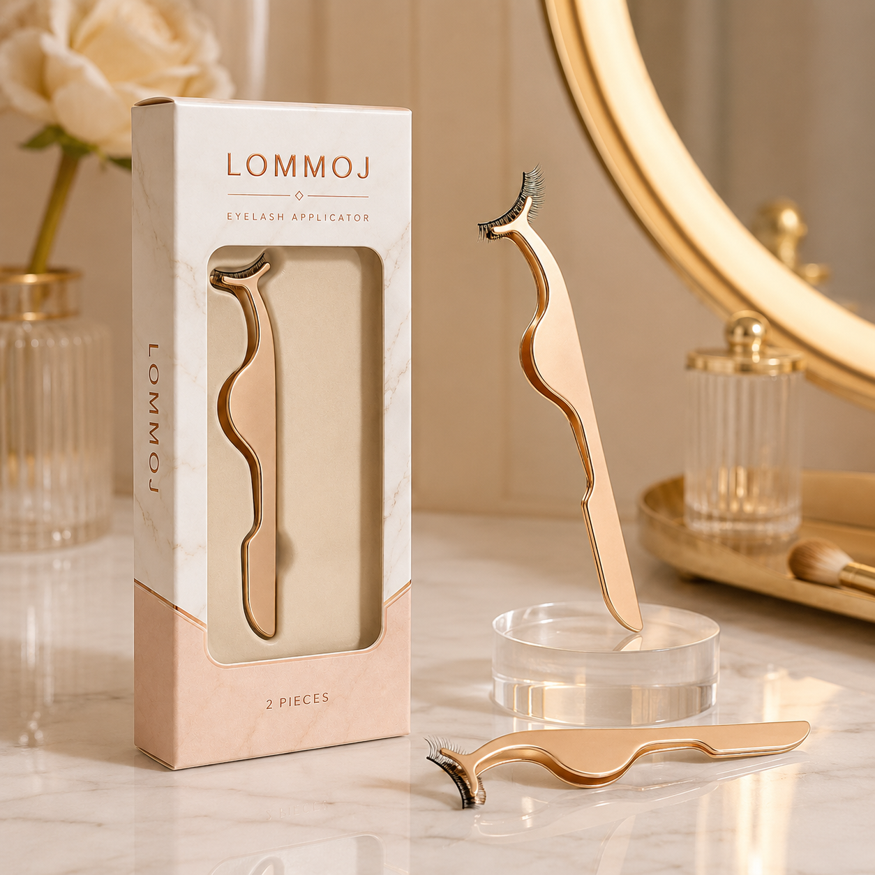 LOMMOJ Eyelash Applicator for False Eyelashes & Lash Extensions